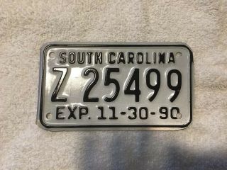 Good Solid 1990 South Carolina Motorcycle License Plate See My Other Plates