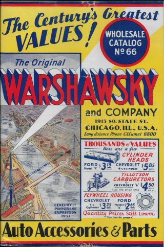 3 Warshawsky auto parts catalogs dating from 1923 to 1933 4