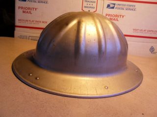 Vintage 1940s ?? B.  F Mcdonald Aluminum Hard Hat Pat Pending W/ Suspension Lining