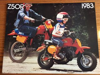 Vintage 1983 Honda Z50r Motorcycle Sales Brochure