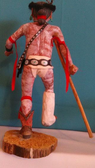 KACHINA DOLL COLLECTIBLE Hand Carved Wood Katsina Navajo Clown Ceremony Figure 10