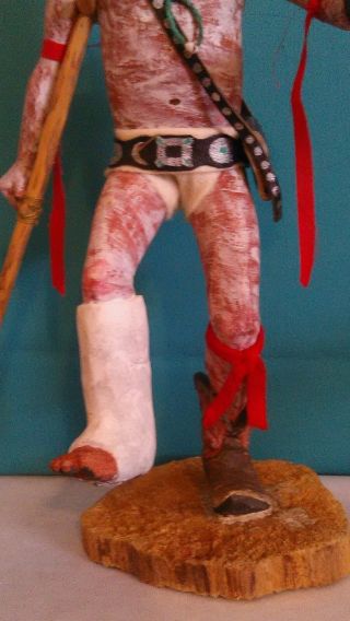KACHINA DOLL COLLECTIBLE Hand Carved Wood Katsina Navajo Clown Ceremony Figure 4