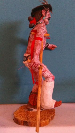 KACHINA DOLL COLLECTIBLE Hand Carved Wood Katsina Navajo Clown Ceremony Figure 7