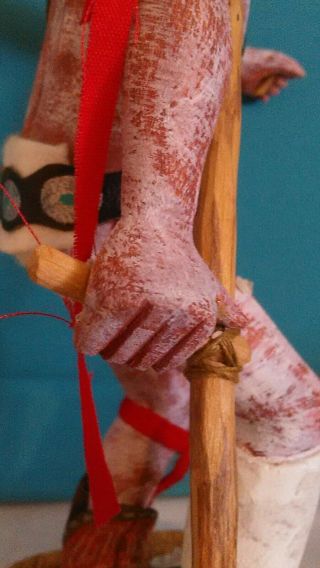 KACHINA DOLL COLLECTIBLE Hand Carved Wood Katsina Navajo Clown Ceremony Figure 8