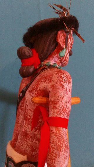 KACHINA DOLL COLLECTIBLE Hand Carved Wood Katsina Navajo Clown Ceremony Figure 9