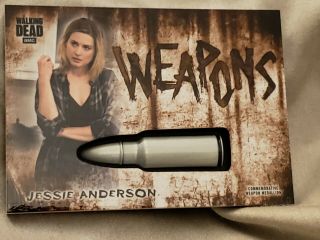 2018 Topps Walking Dead Hunters,  Hunted Jessie Anderson Weapons Relic Ed74/99