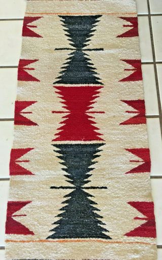 1910 Antique Navajo Rug Native American Indian Weaving Saddle Blanket Navaho Art