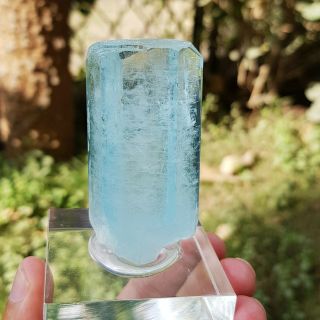Aquamarine Dt Top Quality Unique Termination 103 Gram Crystal From Nagar,  Valley