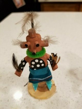 Native American Kachina Doll " Mud Head " 4 " Tall Navajo/hopi Doll