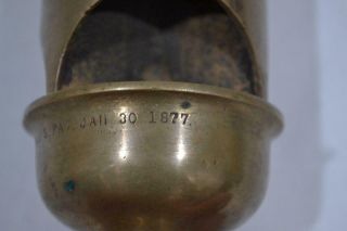 Antique Crosby Brass Steam Whistle from 1908 NYC Subway 7