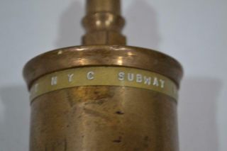 Antique Crosby Brass Steam Whistle from 1908 NYC Subway 9