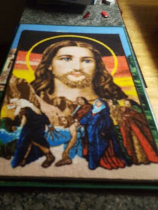 Christian Religious Wall Tapestry With Hard Back Length 40 In X 26 In Made Egypt