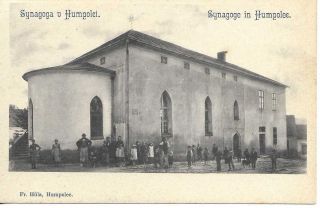 Postcard Of The Synagogue In Humpolei