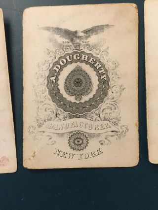 Civil War Era No Numbers Andrew Dougherty Excelsior Playing Cards Deck US 1800s 3