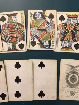 Civil War Era No Numbers Andrew Dougherty Excelsior Playing Cards Deck US 1800s 6