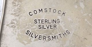 Vintage STERLING SILVER Comstock Western CALF ROPING Cowboy Rodeo BELT BUCKLE 7