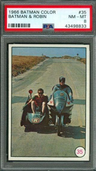 1966 Topps Batman Color 35 Batman & Robin Psa 8 (nearmint -)