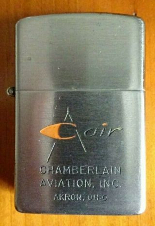 C Air Chamberlain Aviation Inc Akron Ohio - Stainless Barlow (zippo) Lighter