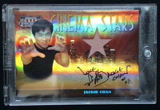 Jackie Chan Americana Autograph Swatch Card /25 Cs - 31 Cinema Stars Donruss Auto