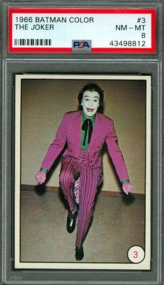 1966 Topps Batman Color 3 The Joker Psa 8 (nearmint -)