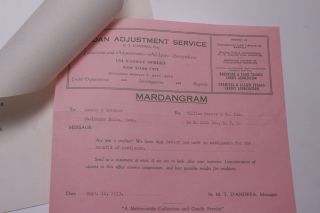 1933 Lamson Goodnow Mardan Adjustment Service Nyc Ephemera L365j