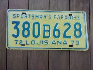 1972 Louisiana 1973 Orleans License Plate 380b628
