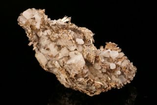 UNIQUE Native Silver with Calcite HIMMELSFURST MINE,  GERMANY - Ex.  Robertson 8