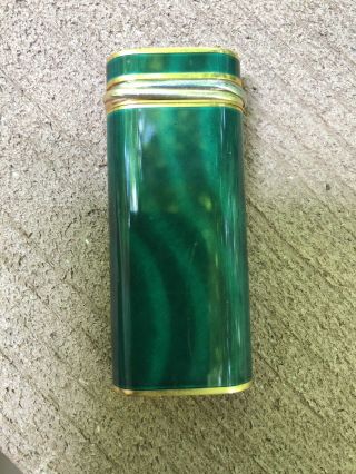 Cartier Lighter - Green Lacquer W/gold Trim
