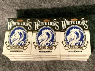One Brick (12) Limited David Blaine White Lions Deck Series A Blue Playing Cards