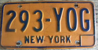 Vintage York 1970 License Plate