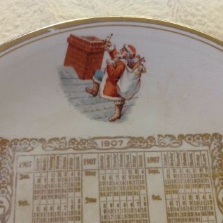 J.  M.  Gregory Co.  Hazleton,  Penna.  1907 Calendar Plate Christmas Theme 2