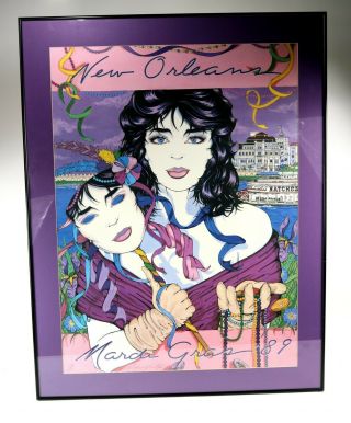 Orleans 1984 Mardi Gras Signed & Numbered 174/1000 Michael Hunt Poster