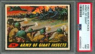 1962 Topps Mars Attacks Army Of Insects 39 Psa 7 (nearmint)