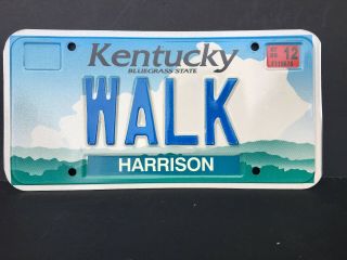 Walk - - Kentucky Vanity License Plate - - Harrison