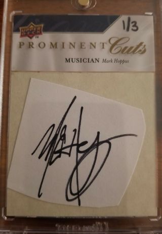 Mark Hoppus Blink - 182 Cut Signature Signed Auto 1/3 Ud Prominent Cuts Non - Sport