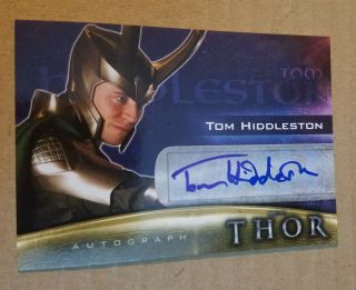 2011 Thor Autograph Card Tom Hiddleston