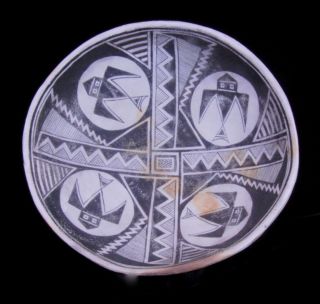 Mimbres Pottery Anasazi Swallows Bowl Replication