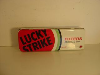 Vintage Lucky Strike Cigarettes Metal Box