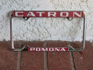 Vintage Vw Volkswagen Catron Pomona California License Plate Frame