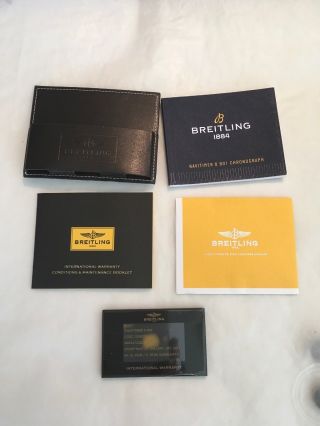 Breitling Navitimer 8 Instruction Booklet Certificate Reg Card Case