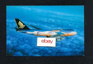 Singapore Airlines Boeing 747 - 400 Tropical 2000 Livery Airline Issue Postcard