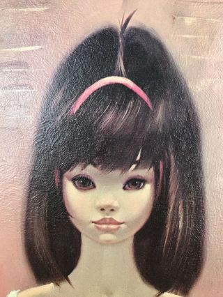 Vintage Gunilla Big Eyed Girl Art Print 12 x16 
