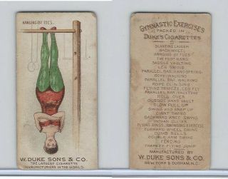 N77 Duke,  Gymnastic Exercises,  1887,  Hanging By Toes