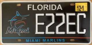 2010 ’s Florida Miami Marlins Mlb Baseball Sport License Plate