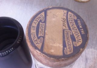 Edison Cylinder Record with Australian Edison Company label and Dealers lid 2 2
