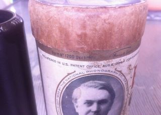 Edison Cylinder Record with Australian Edison Company label and Dealers lid 2 3