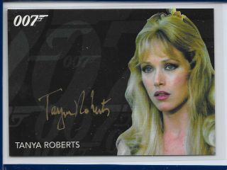 2017 James Bond Archives Final Edition Tanya Roberts Gold Series Autograph Card