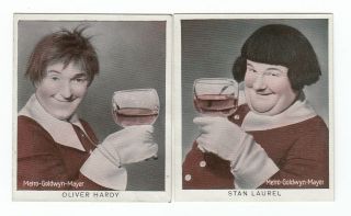 Stan Laurel & Oliver Hardy 1935 Bergman Cigarette Cards