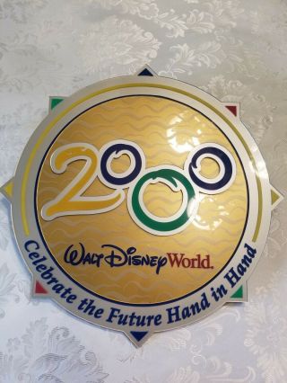 Disney Magic Kingdom Year 2000 Celebration Prop Lamppost Sign Walt Disney World
