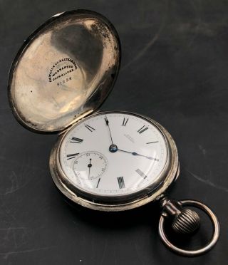 1884 Waltham 18s 15j Antique Coin Silver Pocket Watch Ps Bartlett/1877 2561510